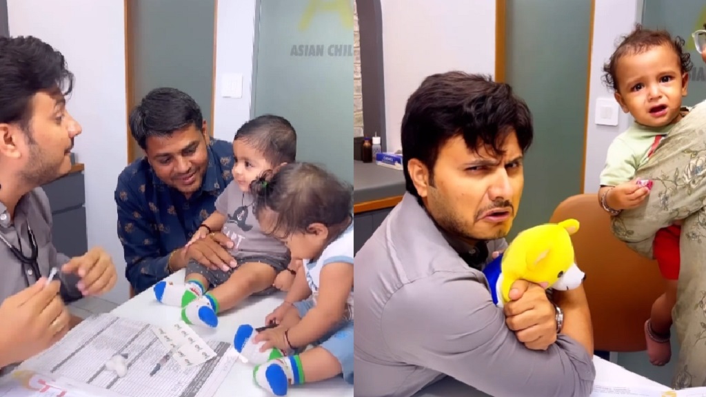 Dr. Imran Patel with laughing children and injection, video goes viral