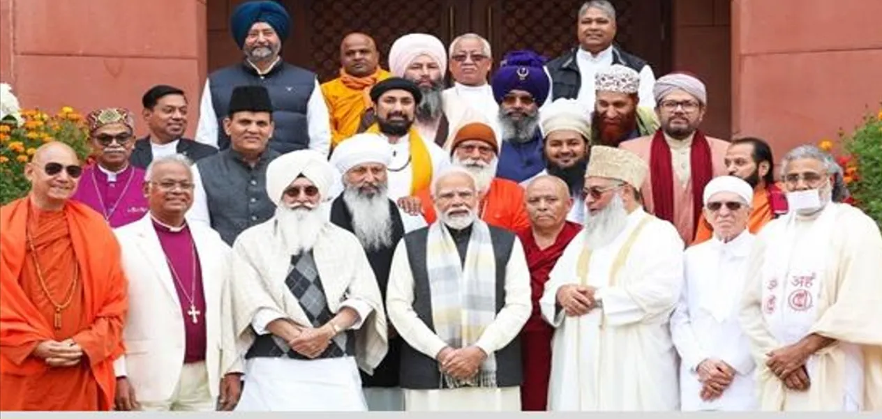 23 religious leaders from minority community meet PM Modi in Parliament with message of peace, communal harmony