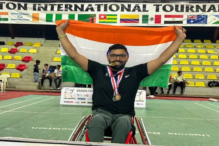 Jamia Millia's PhD student Munna Khalid won gold, silver and bronze medals in Uganda Para Badminton International