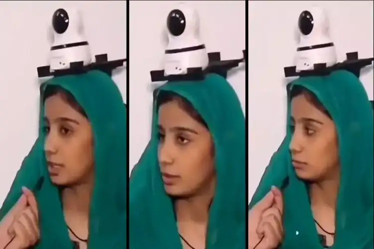 Father installed a CCTV camera on his daughter's head for her safety, VIDEO goes viral