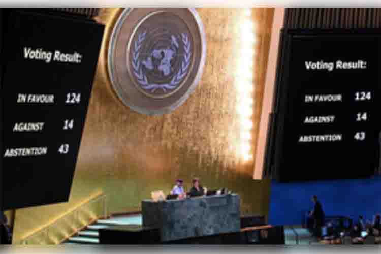 Israel should withdraw from Palestinian territories within 12 months: UN General Assembly