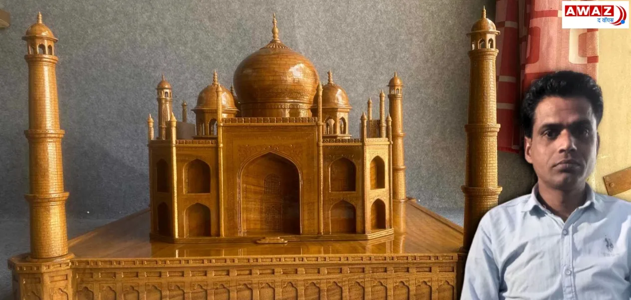 The beautiful wooden Taj Mahal