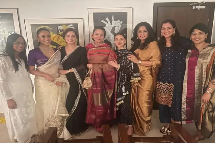 Shabana Azmi shares picture with Aditi Rao Hydari from Dia Mirza's Diwali bash