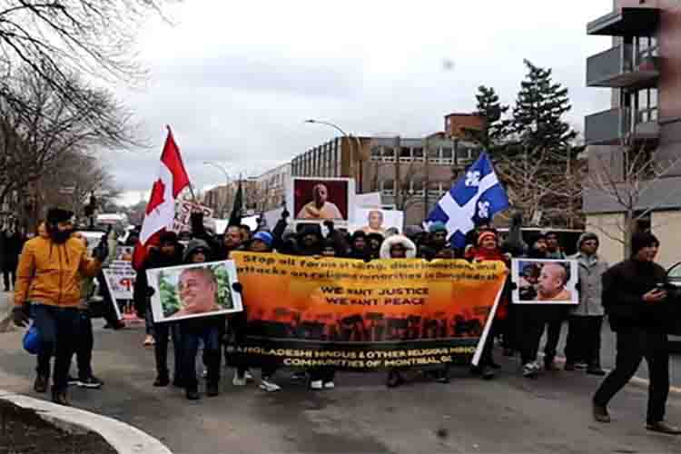 Montreal: Protest against Hindu genocide in Bangladesh