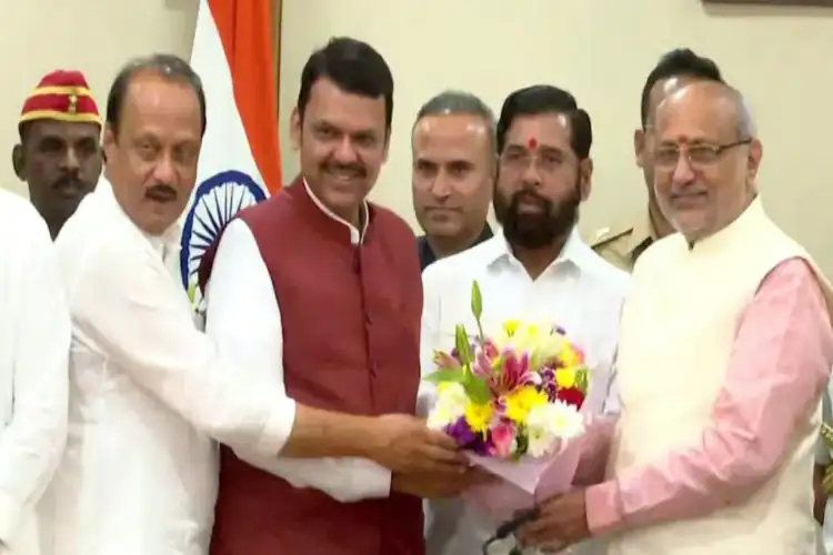 Mahayuti leaders meet Maharashtra governor Radhakrishnan; Devendra Fadnavis to take oath tomorrow