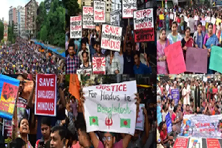 MP: Hindu outfits hold rally in Indore to protest against atrocities on Bangladeshi Hindus