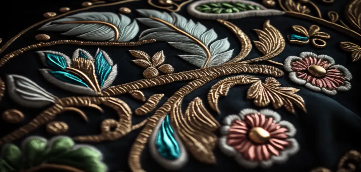 Flower leaf embroidery is a legacy of the Mughal period, still alive in Rampur of Aligarh