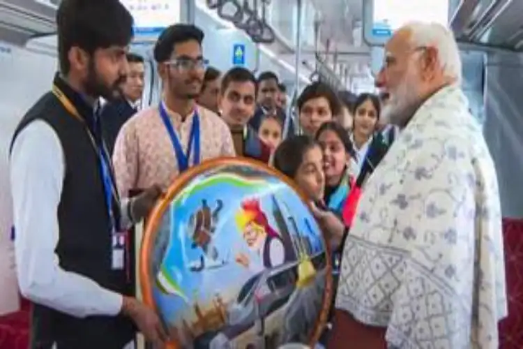 PM Modi interacts with Kids during Namo Bharat train inauguration ride