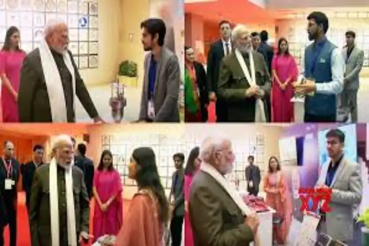 PM Modi visits exhibition at Viksit Bharat Young Leaders Dialogue