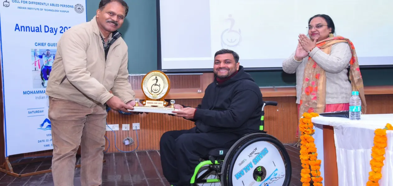 Program for differently abled persons at IIT Kanpur, Para swimmer Shams Alam shares his thoughts