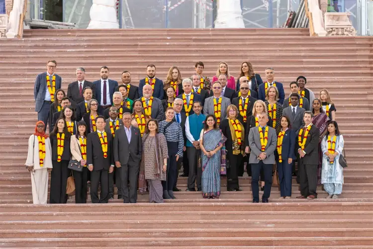 Defence representatives from over 20 countries received a grand welcome at BAPS Hindu Temple in Abu Dhabi