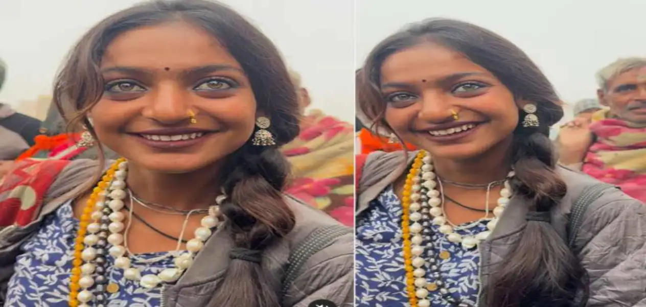 Maha Kumbh Viral Girl: Why did the crowd gather for a selfie with the girl selling garlands?