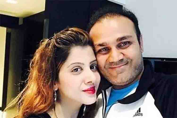 Virender Sehwag and Aarti Ahlawat