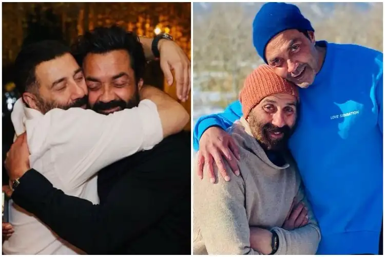 Sunny Deol lovingly hugs his younger brother Bobby Deol