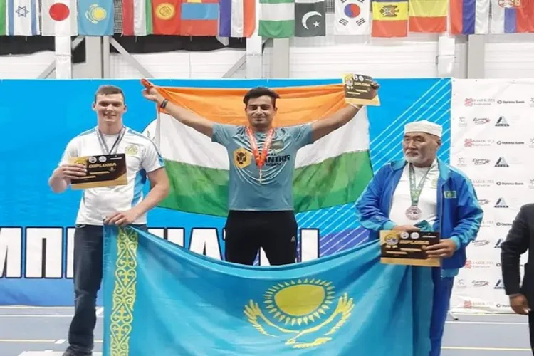 Srimanth Jha won silver in World Para-Arm Wrestling Cup