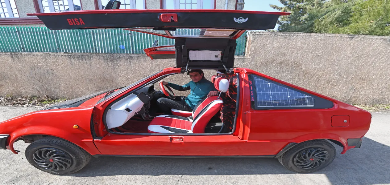 Bilal Ahmad Mir created Kashmir's first solar energy car 'RAY', will be launched on February 10