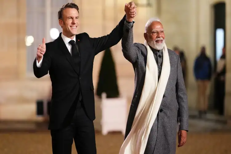 'Welcome to Paris, my friend', said Emmanuel Macron on Prime Minister Modi's arrival in Paris