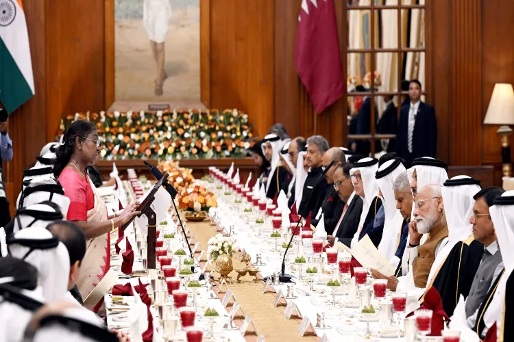 President Murmu hosted a dinner for the Emir of Qatar