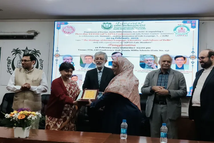 Prof. Aziz Bano receives International Saadi Award, honoured for contribution to Persian literature