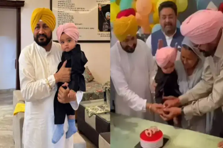 Sidhu Moosewala's younger brother turns's one, former Punjab CM Charanjit Singh attends birthday celebration