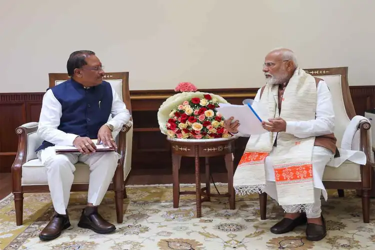 Chhattisgarh CM Vishnu Dev Sai meets Prime Minister Narendra Modi in New Delhi